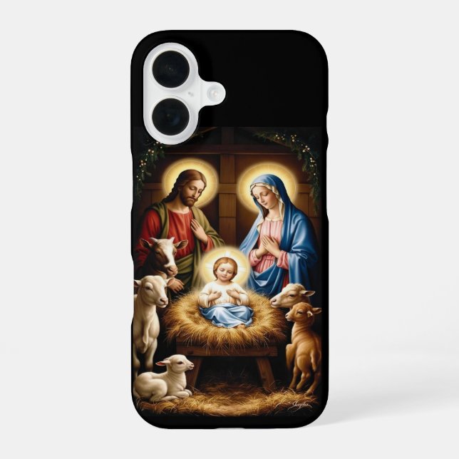 Funda Para iPhone 16 Deck Your Tech: Fondo de escritorio para Navidades (Reverso )