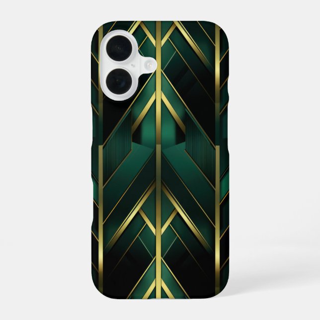 Funda Para iPhone 16 Deco Verde (Reverso )