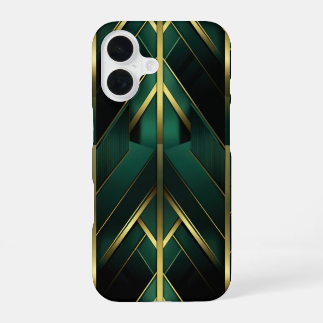 Funda Para iPhone 16 Deco Verde (Reverso )