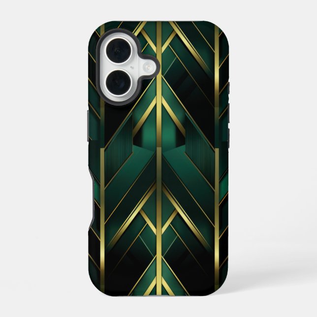 Funda Para iPhone 16 Deco Verde (Reverso )