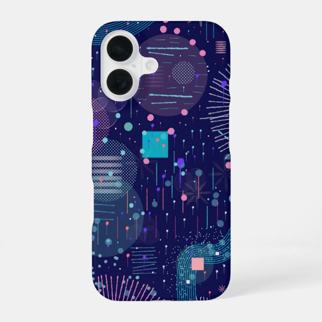 Funda Para iPhone 16 Deep Blue Dreams Abstract Art (Reverso )
