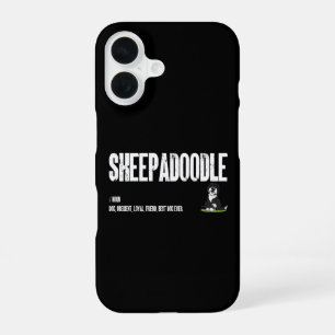 Funda Para iPhone 16 Definición de perro Sheepadoodle, regalos de susta