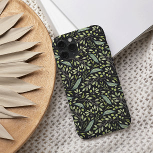 Funda Para iPhone 16 Delicado patrón botánico verde primavera
