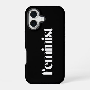 Funda Para iPhone 16 Derechos de la mujer feminista - Minimalista negro