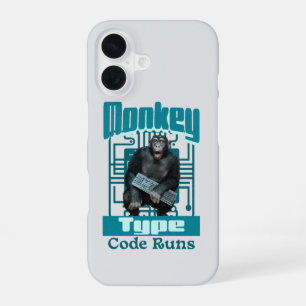 Funda Para iPhone 16 Desarrollador Full-Stack de tipo mono, código se e