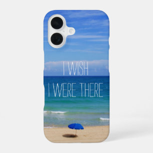 Funda Para iPhone 16 Desearía Estar Allí - Paraguas Blue Beach