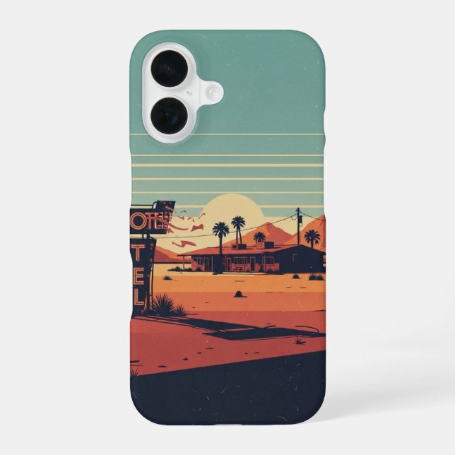 Funda Para iPhone 16 Desert Road Motel (Reverso )