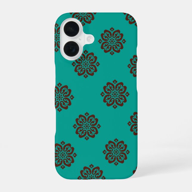 Funda Para iPhone 16 "Desplazamientos de Crimson - Elegancia audaz" (Reverso )