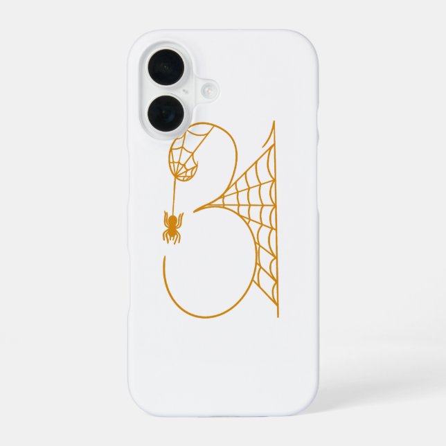 Funda Para iPhone 16 Día de Halloween 31 Telarañas (Reverso )