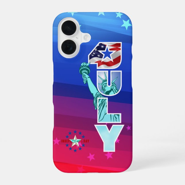 Funda Para iPhone 16 Día de la Independencia (Reverso )