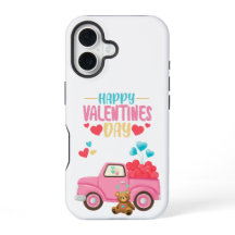 Día de San Valentín Corazones Lindos Camión Rosa O