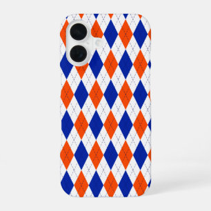Funda Para iPhone 16 Diamante de Argelia Naranja y Azul