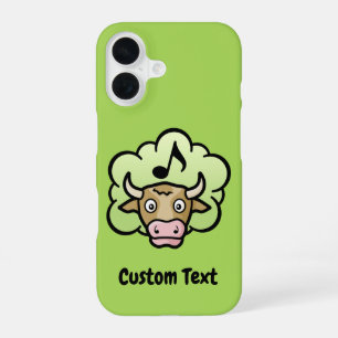 Funda Para iPhone 16 Dibujo Animado de Metano de Vaca