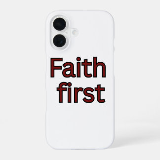 Funda Para iPhone 16 Dicho religioso de fe primero