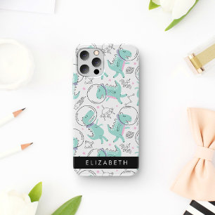 Funda Para iPhone 16 Dinosaurios Espaciales, Dinosaurios Cutos, Estrell