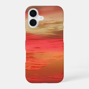 Funda Para iPhone 16 Diseño abstracto de puesta de sol