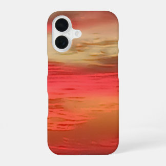 Funda Para iPhone 16 Diseño abstracto de puesta de sol