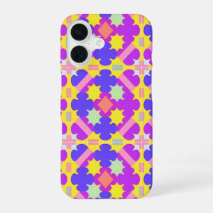 Funda Para iPhone 16 Diseño abstracto geométrico colorido