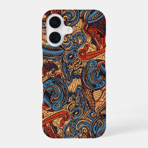 Funda Para iPhone 16 diseño de arte indígena indonesio