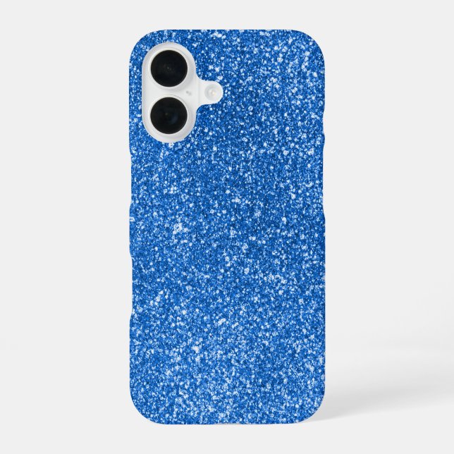 Funda Para iPhone 16 Diseño de brillo azul (Reverso )