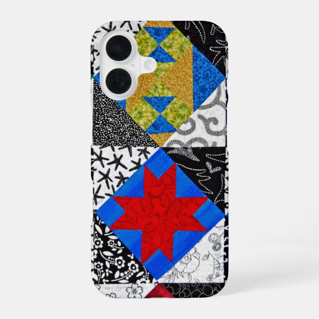 Funda Para iPhone 16 Diseño de colcha (Reverso )