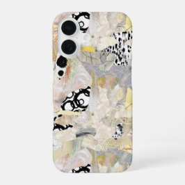 Funda Para iPhone 16 Diseño de collage abstracto elegante neutral