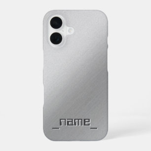 Funda Para iPhone 16 diseño de metal cepillado -