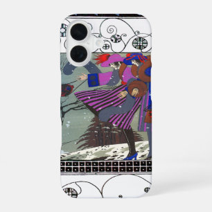 FUNDA PARA iPhone 16 DISEÑO DE MODA Y COSTURA / NIEVE Y REMOLINOS DE IN