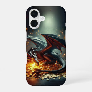 Funda Para iPhone 16 Diseño de oro para la custodia de dragones