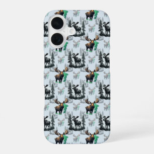 Funda Para iPhone 16 Diseño de patrón de ciervo alce astas