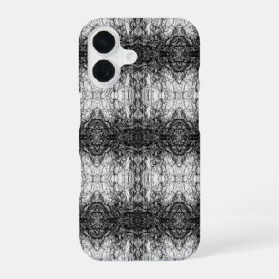 Funda Para iPhone 16 Diseño de patrón de foto en blanco y negro de cort