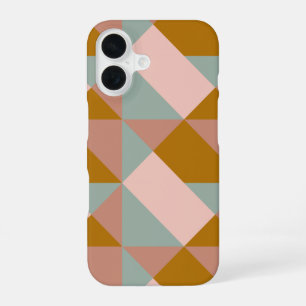 Funda Para iPhone 16 Diseño de patrón geométrico en color pastel terros