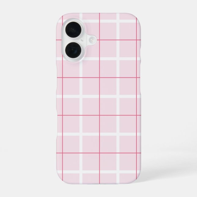 Funda Para iPhone 16 Diseño de punto con patrón de franja vertical de c (Reverso )