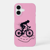 Diseño de silueta de ciclista de MTB al aire libre