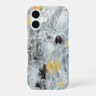 Funda Para iPhone 16 Diseño de textura artística abstracta gris