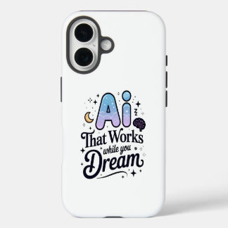 Funda Para iPhone 16 Diseño de trabajo de sueño de inteligencia artific