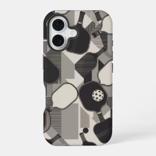Funda Para iPhone 16 Diseño divertido de paleta de Pickleball en escala