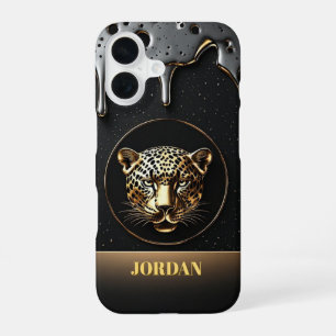 Funda Para iPhone 16 Diseño Majestuoso Leopardo Dorado 🐆