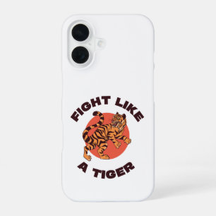 Funda Para iPhone 16 Diseño Motivacional Lucha Como un Tigre