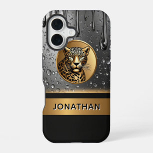 Funda Para iPhone 16 Diseño personalizado de fuerza de leopardo 🐆