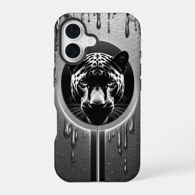 Funda Para iPhone 16 Diseño poderoso de Pantera Negra 🐆 (Reverso )