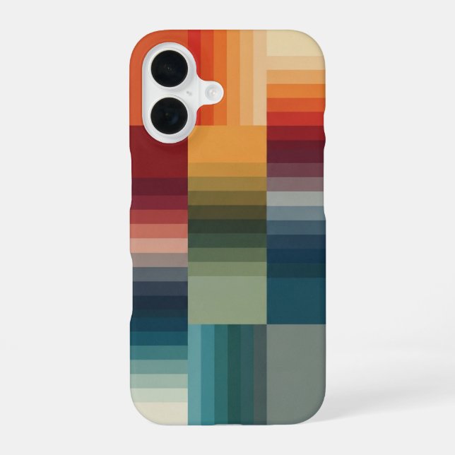 Funda Para iPhone 16 Diseño Retro Modular (Reverso )