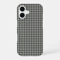 Diseño retro negro y gris Gingham con forma de tre