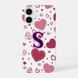 Funda Para iPhone 16 Diseños Elegantes y Encantadores Corazones