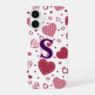 Funda Para iPhone 16 Diseños Elegantes y Encantadores Corazones