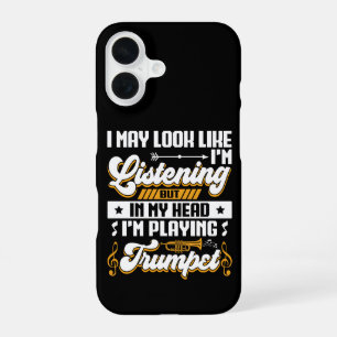 Funda Para iPhone 16 Divertido Escuchando En Mi Cabeza Estoy Tocando Tr