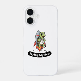 Funda Para iPhone 16 Divertido sarcástico intentándolo al máximo