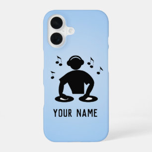 Funda Para iPhone 16 DJ Spinning Records, Disk Jockey para tu nombre
