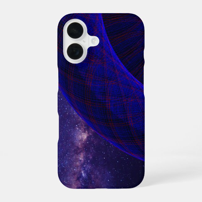 Funda para iPhone 16 Donas Espaciales Azules Geomé (Reverso )