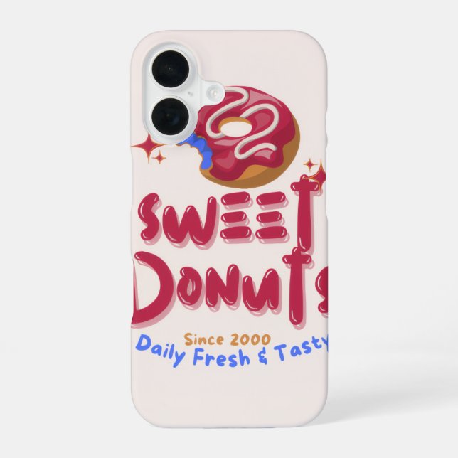 Funda Para iPhone 16 donuts phone case (Reverso )